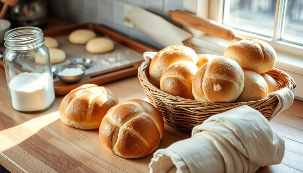 Storing sourdough rolls