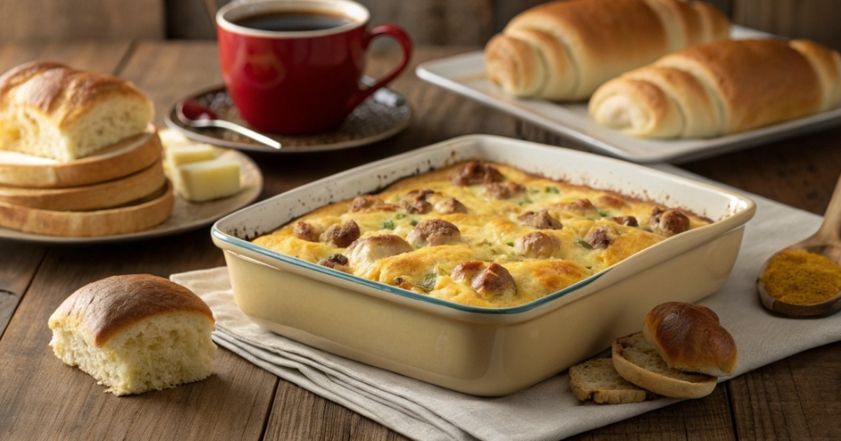 Sausage and Egg Casserole with Crescent Rolls