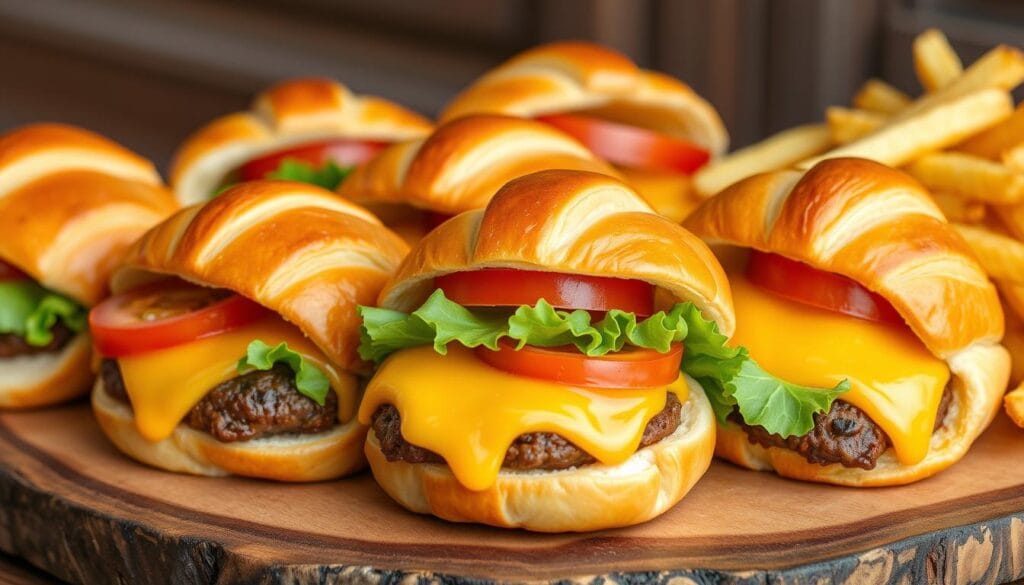 crescent roll cheese burgers