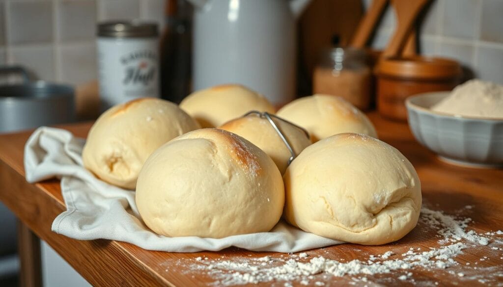 proofing sourdough rolls