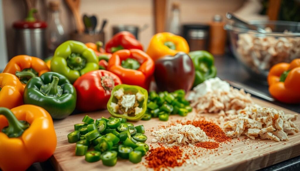 Preparing bell peppers