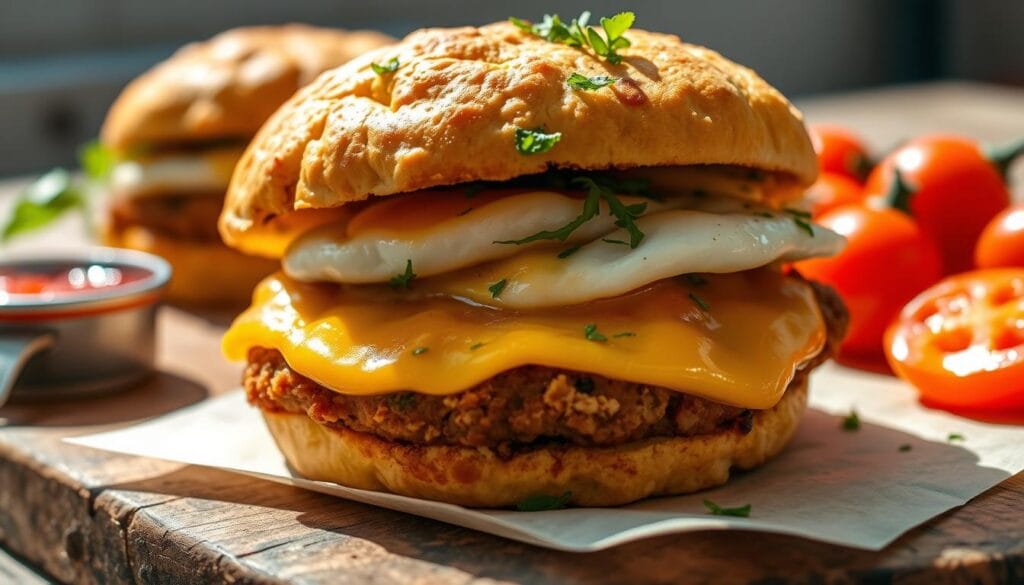 chicken sausage breakfast sandwiches