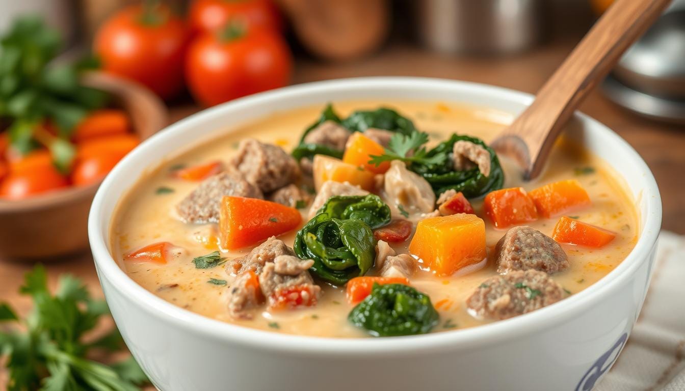 creamy italian sausage soup