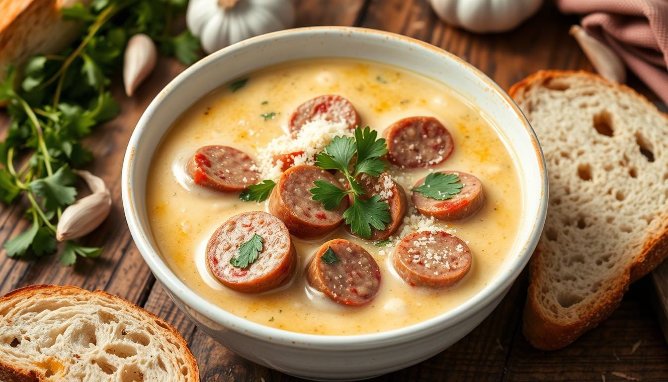 creamy parmesan italian sausage soup