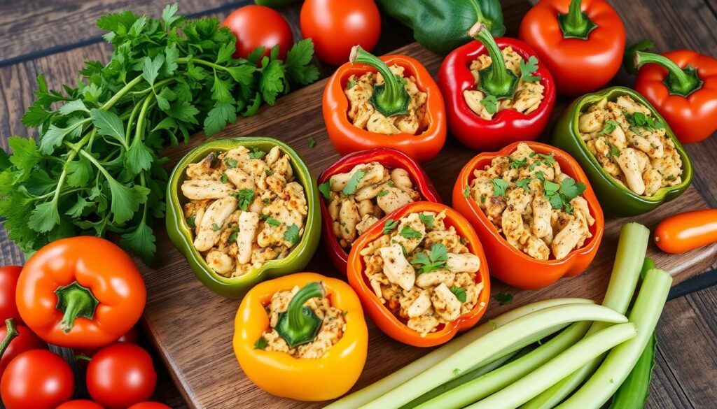 keto chicken stuffed peppers