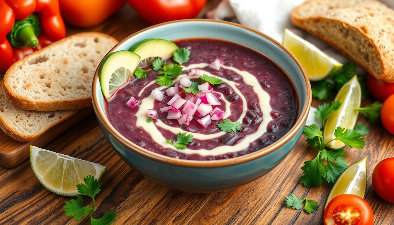 purple black bean soup recipe