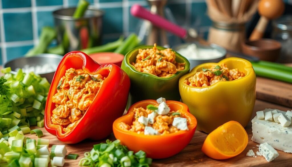 stuffed peppers assembly