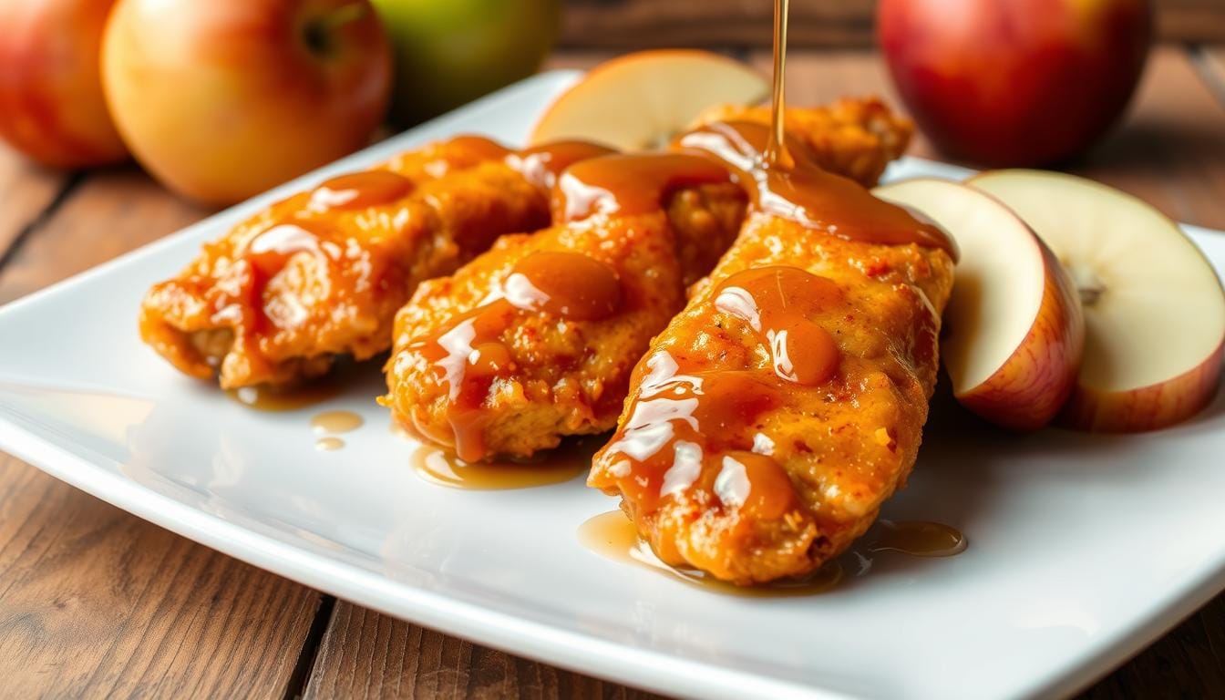 apple and honey-glazed chicken tenders recipe