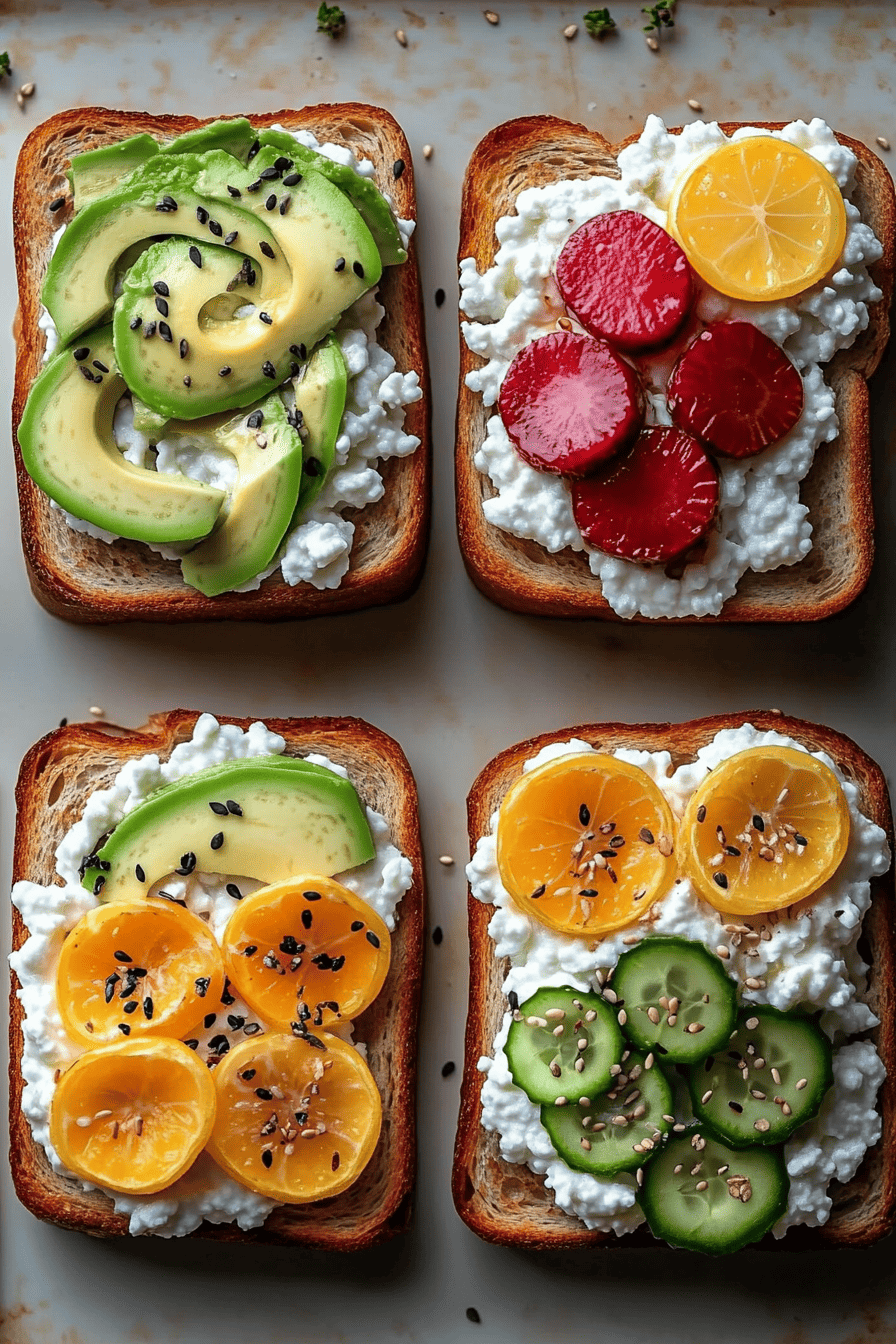 avocado toast with cottage cheese