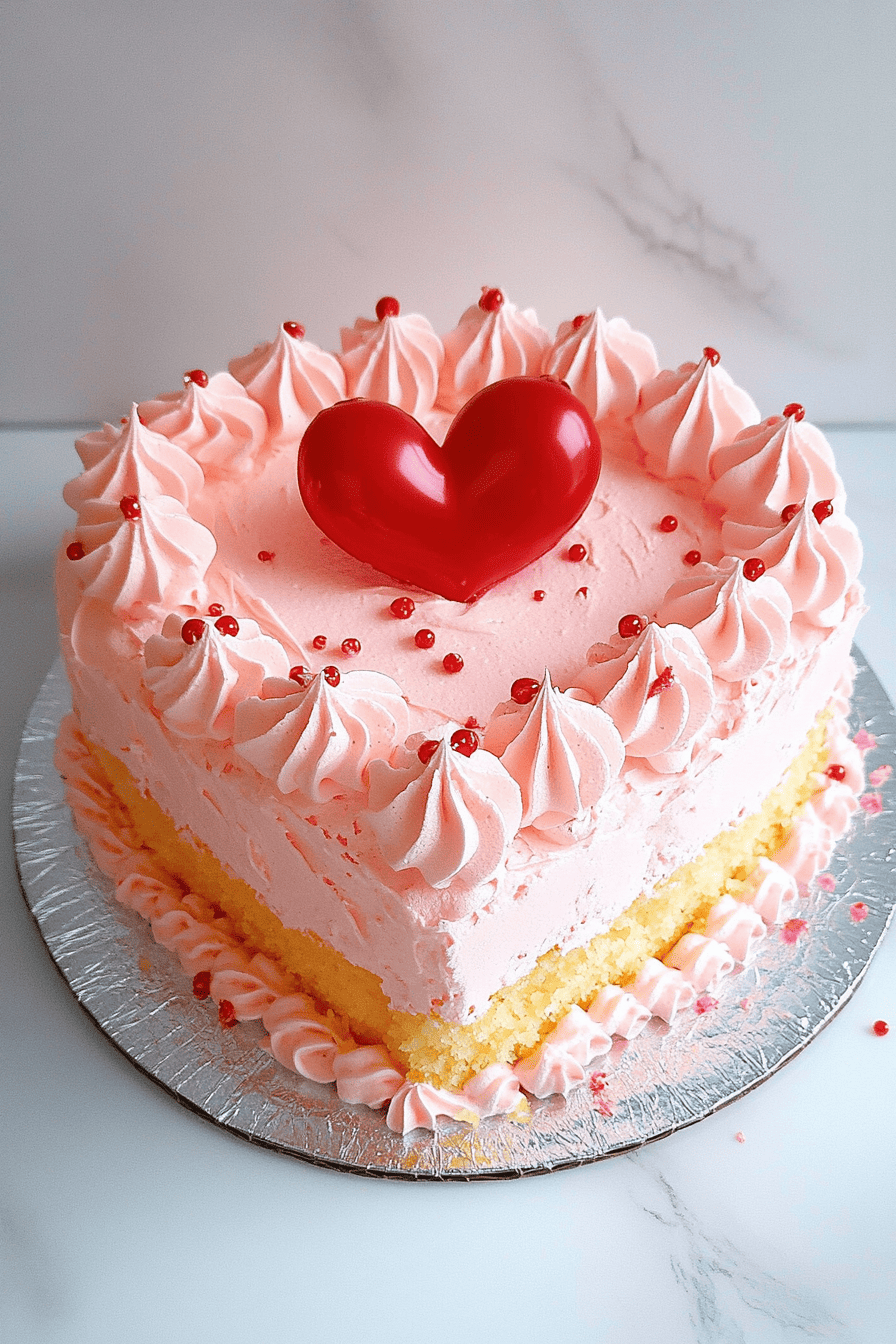 heart birthday cake