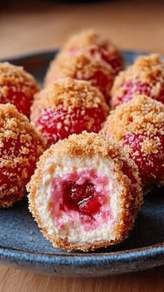 Strawberry Crunch Cheesecake Bites