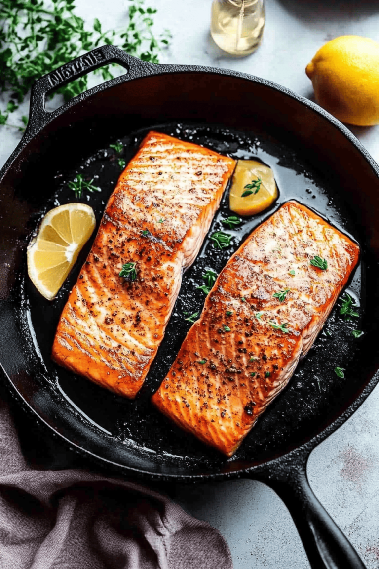 cast iron salmon recipe