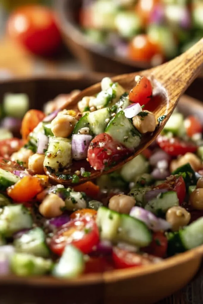 chickpea cucumber salad