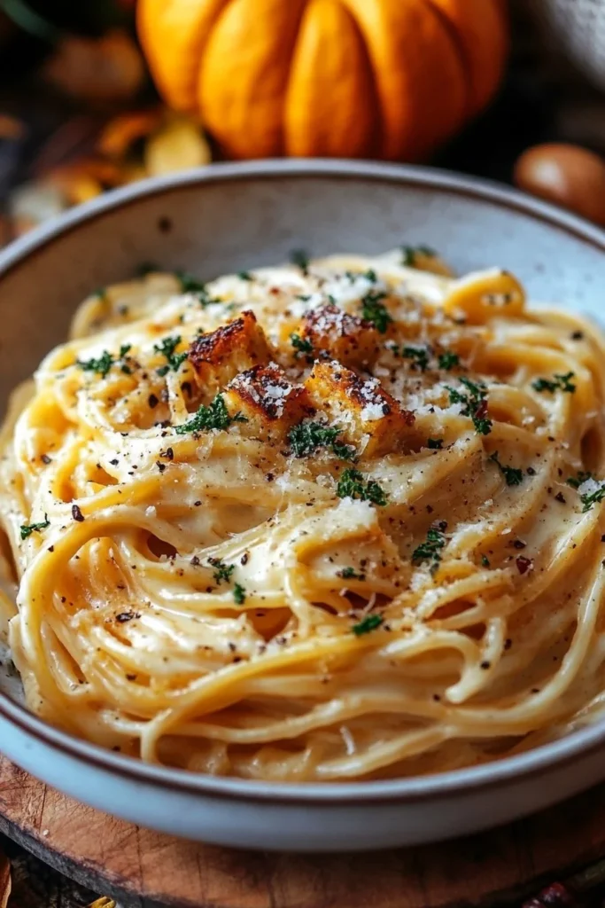 Harvest Creamy Pumpkin Alfredo Pasta