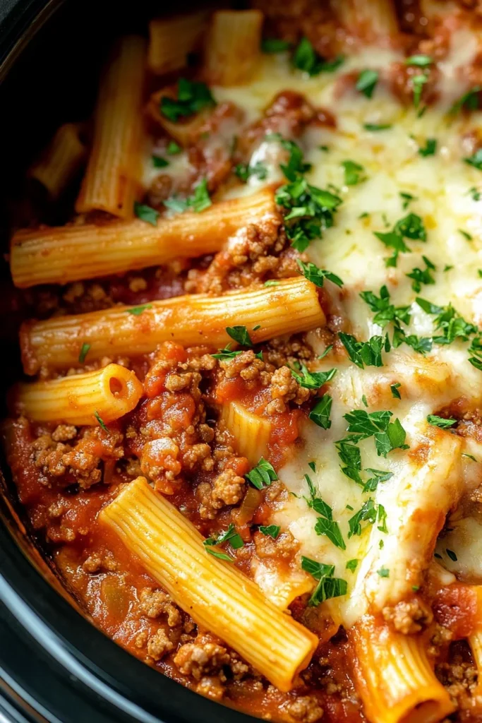 Slow Cooker Baked Ziti