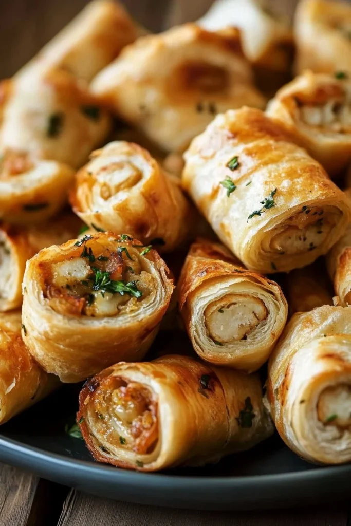 Cream cheese tortilla bites served on a platter