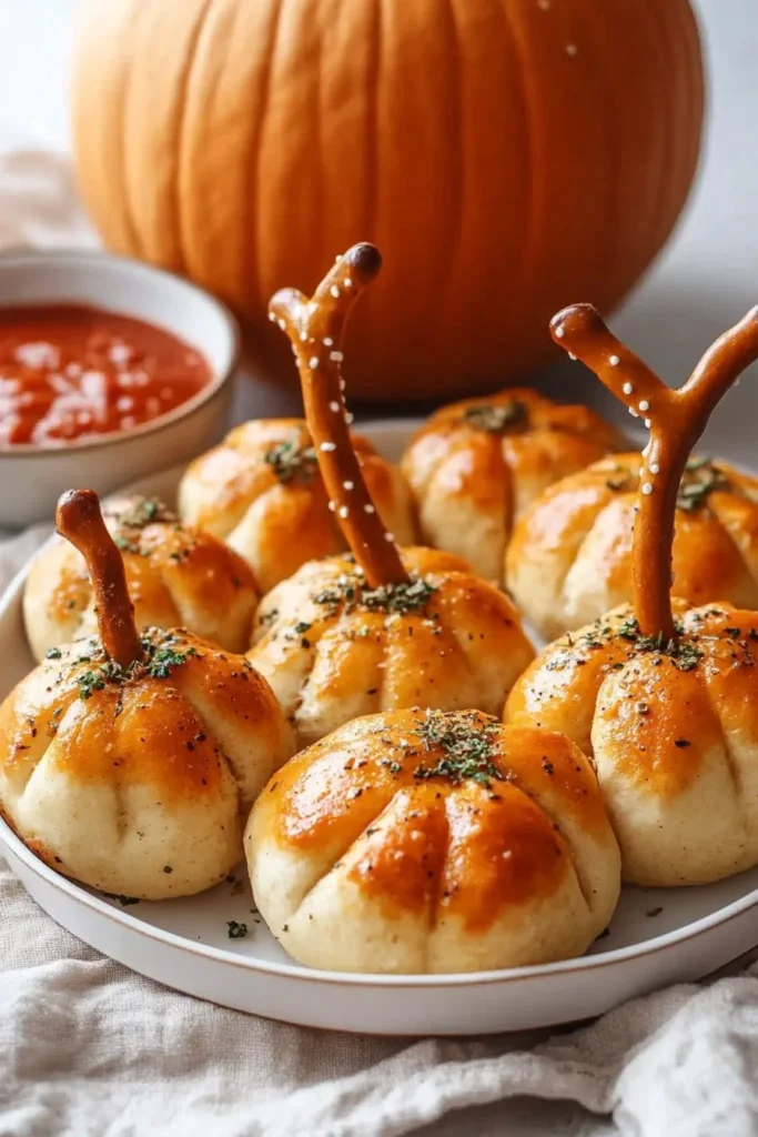 pizza-stuffed pumpkins