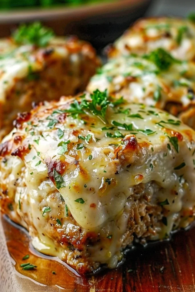 Garlic Parmesan Chicken Meatloaf