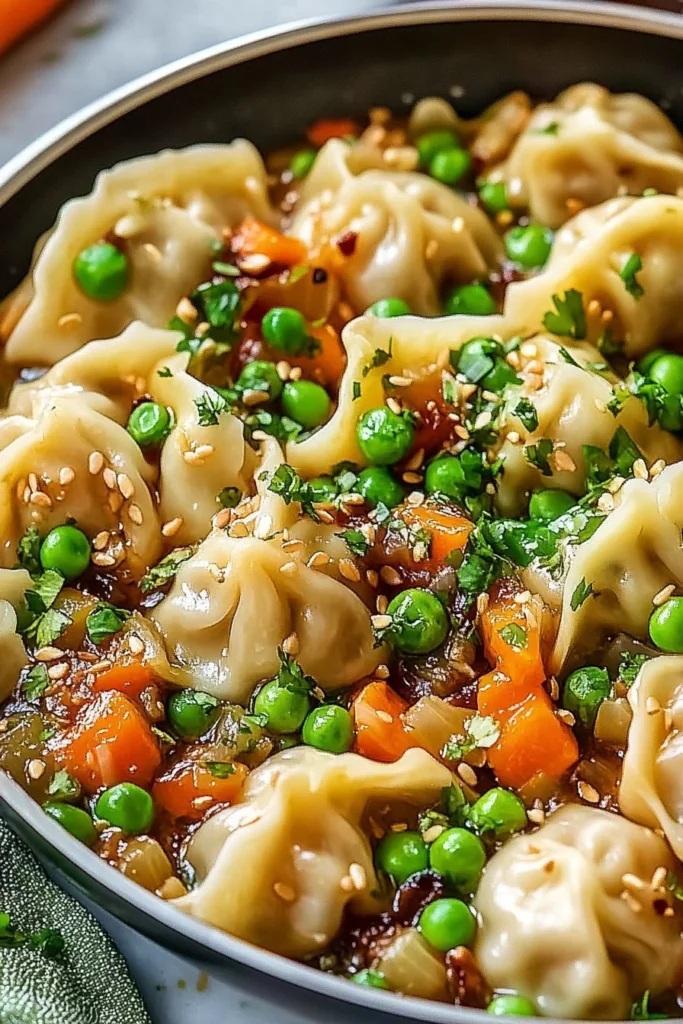 One Pan Dumpling Dinner