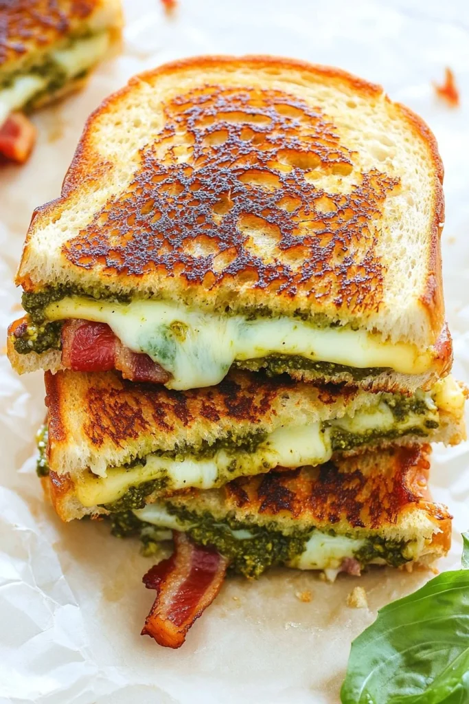 pesto grilled cheese