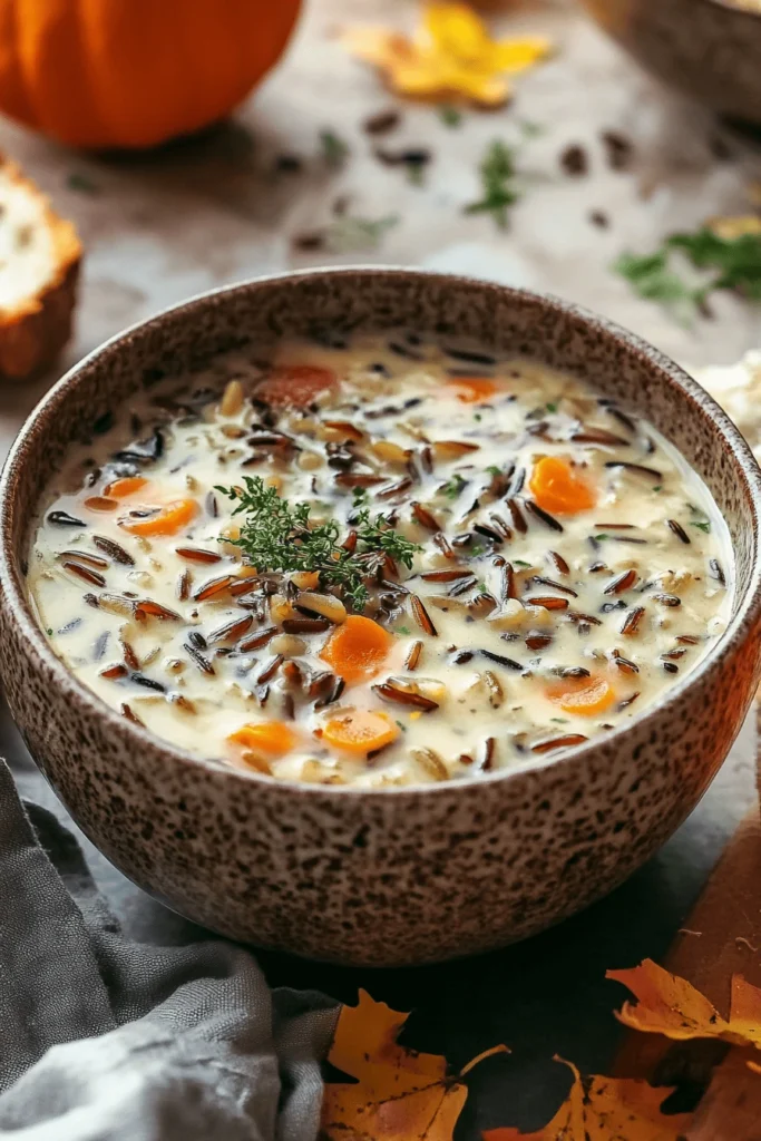 Cozy Autumn Wild Rice Soup