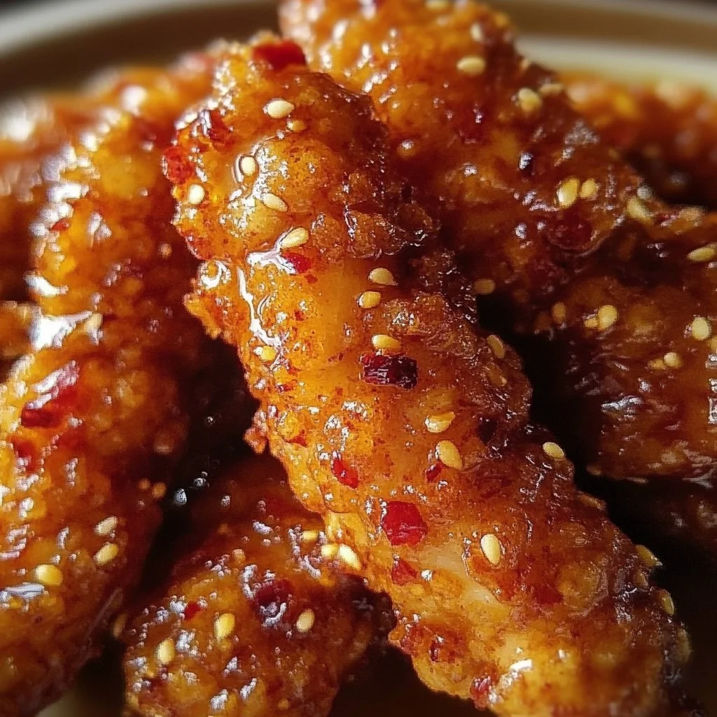 Air Fryer Honey Butter Garlic Chicken Tenders served with dipping sauce