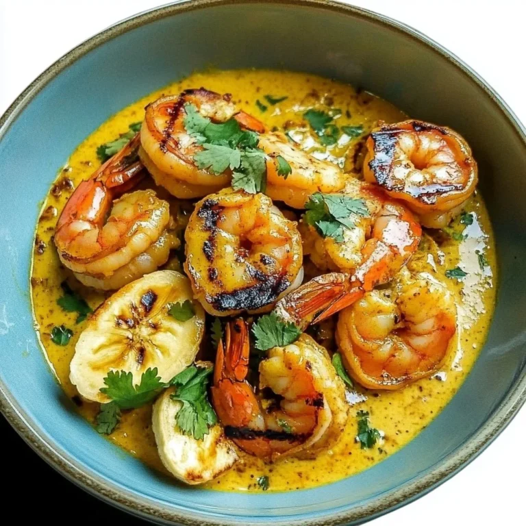 Banana Coconut Curry Shrimp