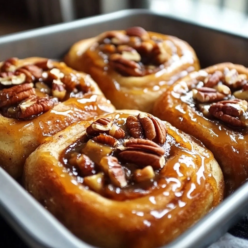 Caramel Apple Cinnamon Roll Bake