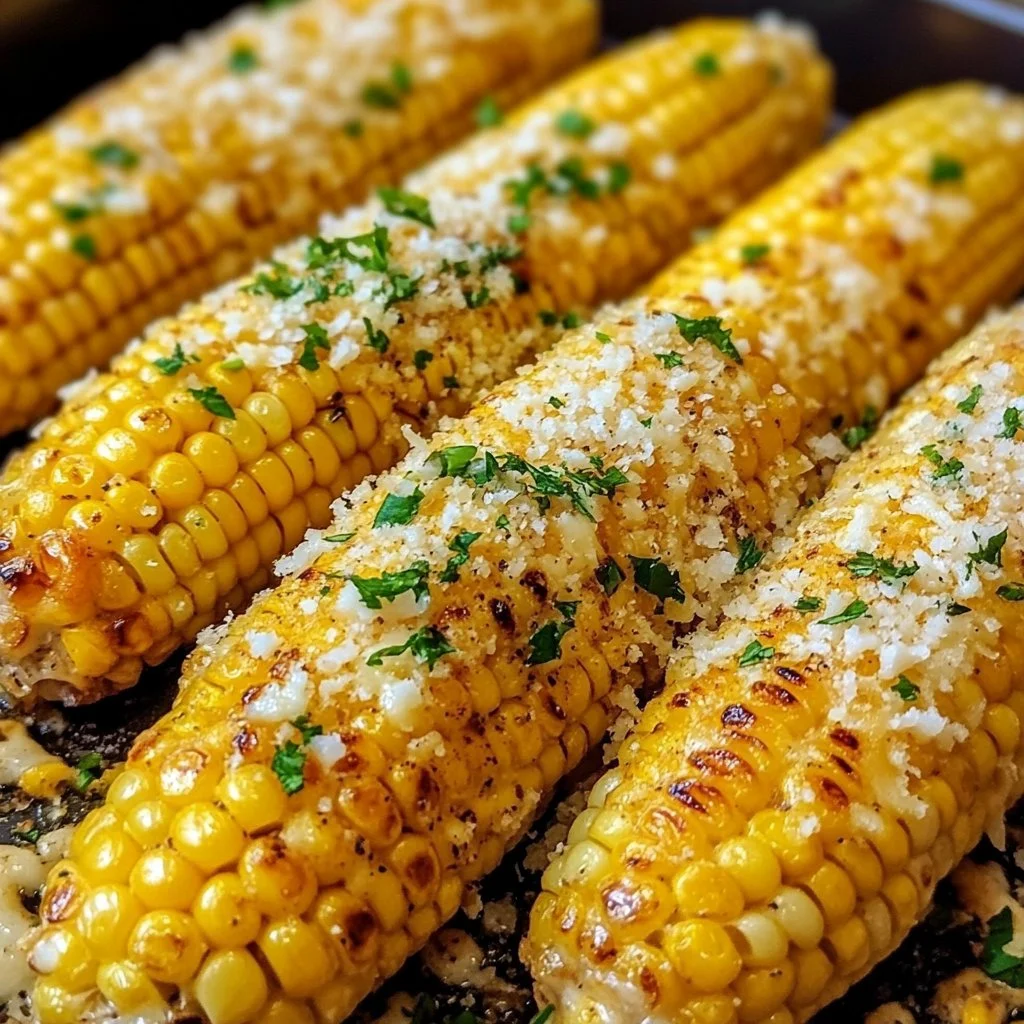 Cheesy Garlic Butter Corn on the Cob