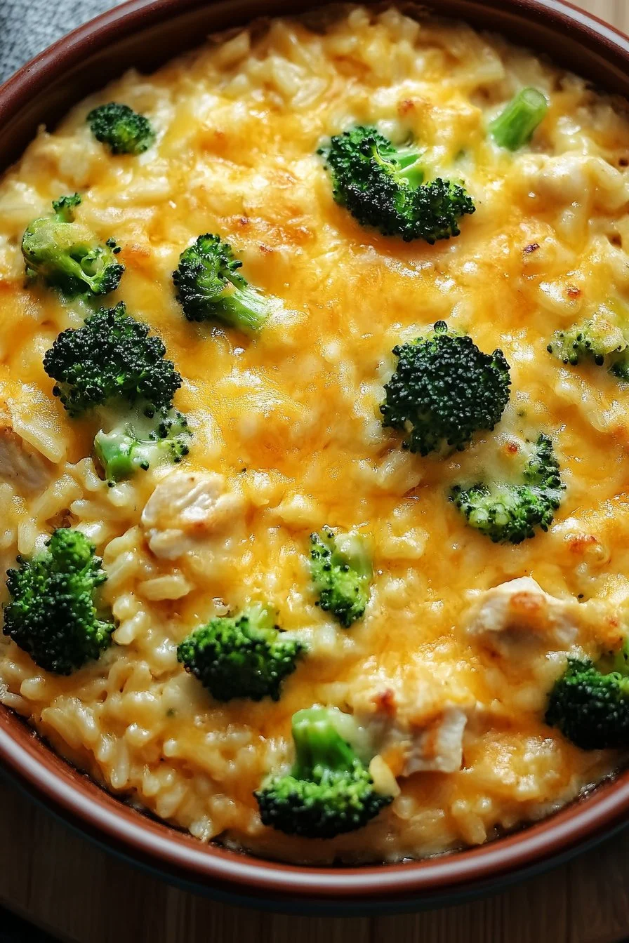 Chicken Broccoli Rice Cheese Casserole