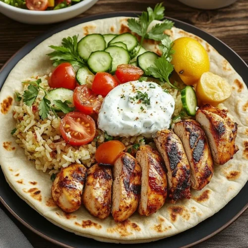 Chicken Gyros with Creamy Feta Tzatziki