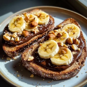 Chocolate Hazelnut and Banana Toast