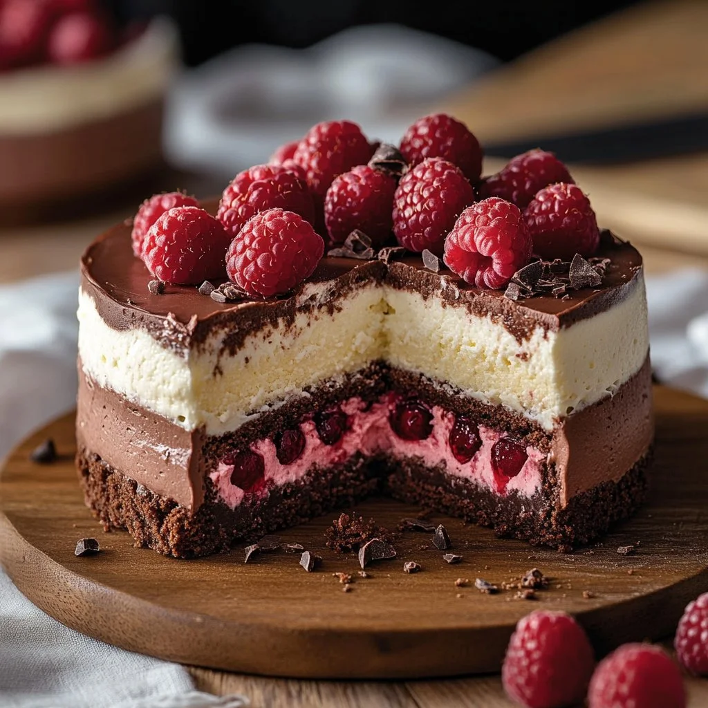 Chocolate Raspberry Mousse Cake