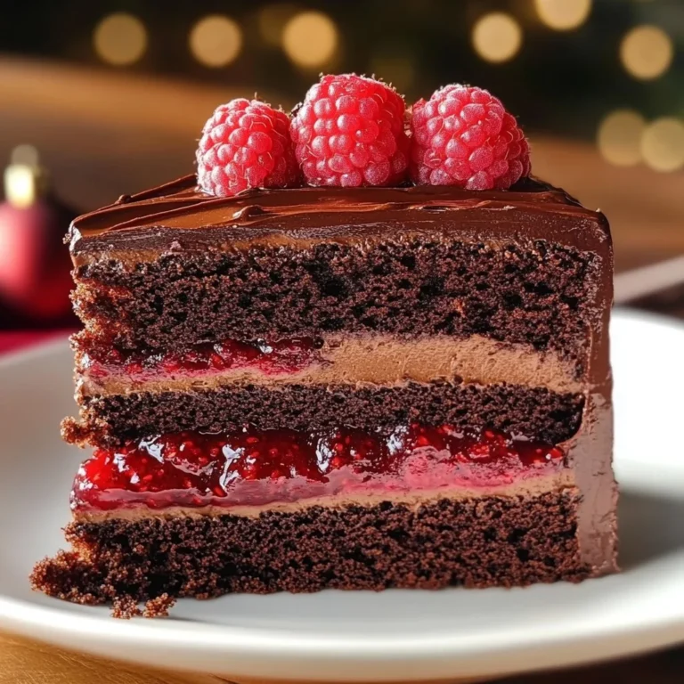Christmas Chocolate Raspberry Cake