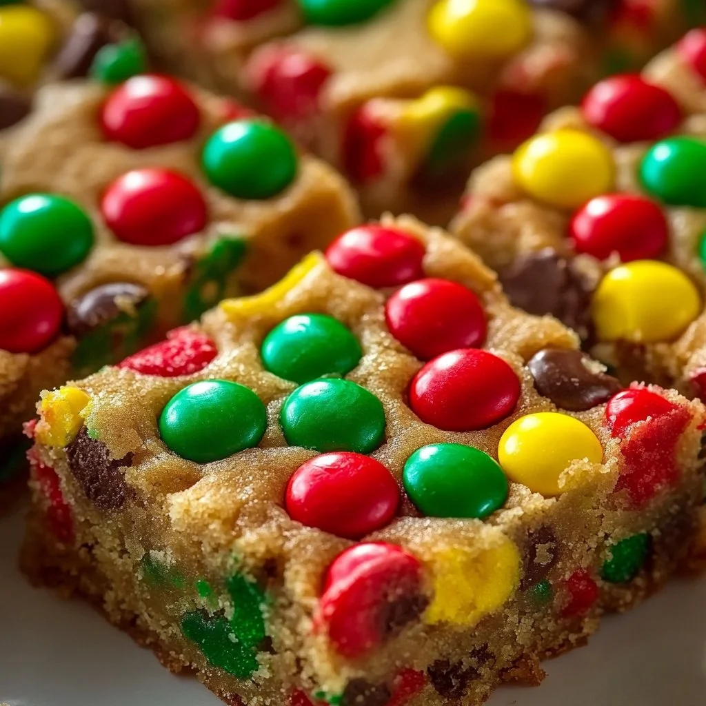 Christmas MM Cookie Bars