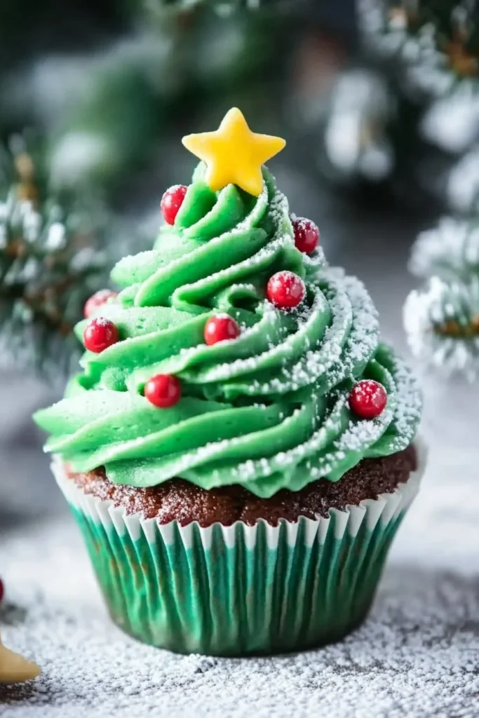 Christmas Tree Cupcakes