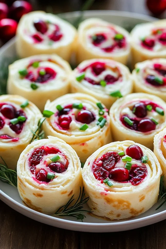 Christmas Cranberry Roll Ups