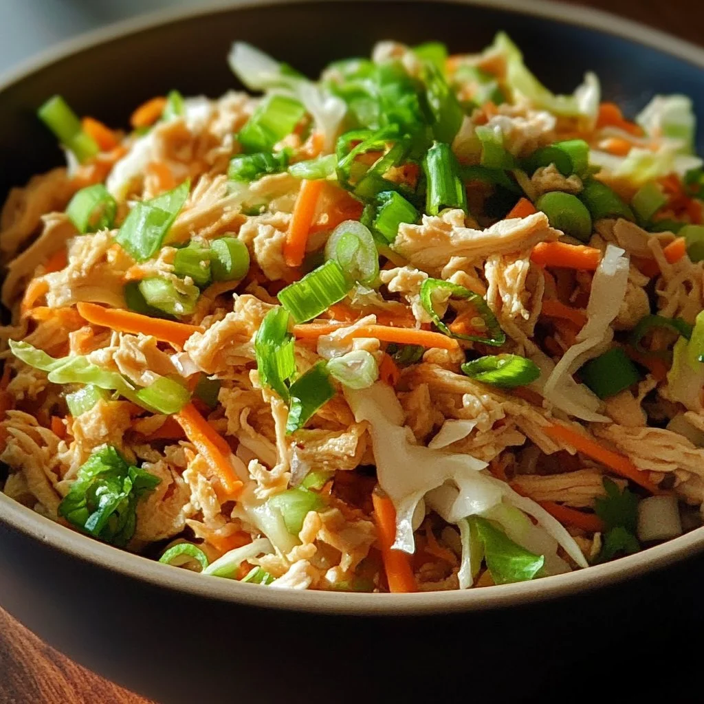 Healthy Egg Roll in a Bowl with Chicken
