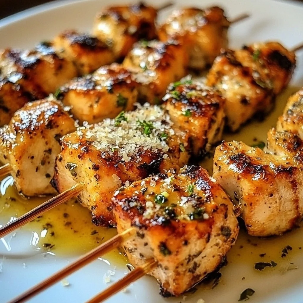 Italian Parmesan Chicken Skewers