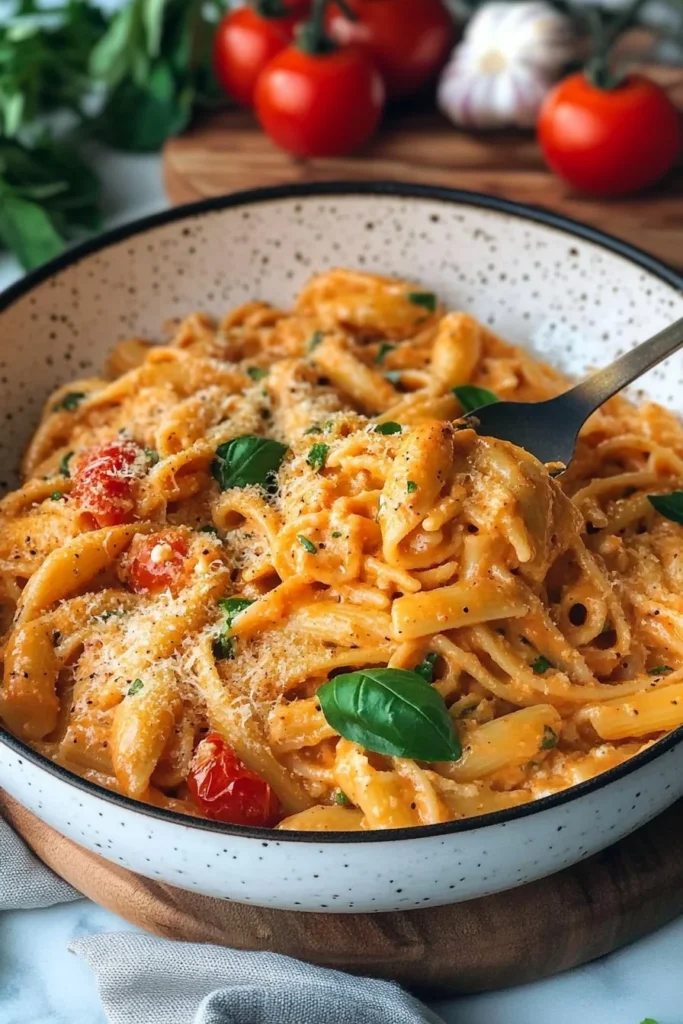 Roasted Tomato and Garlic Ricotta Pasta