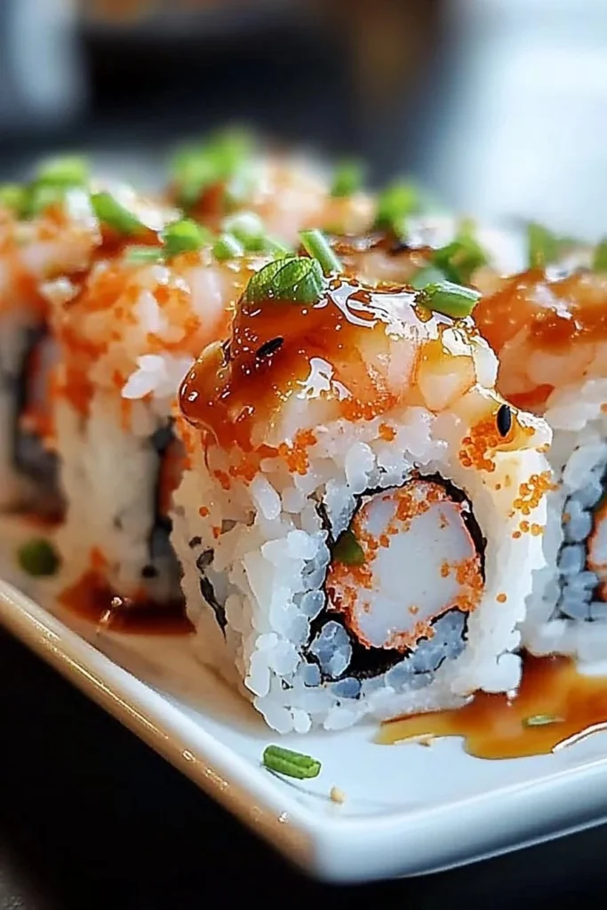 Spicy Shrimp Sushi Stacks
