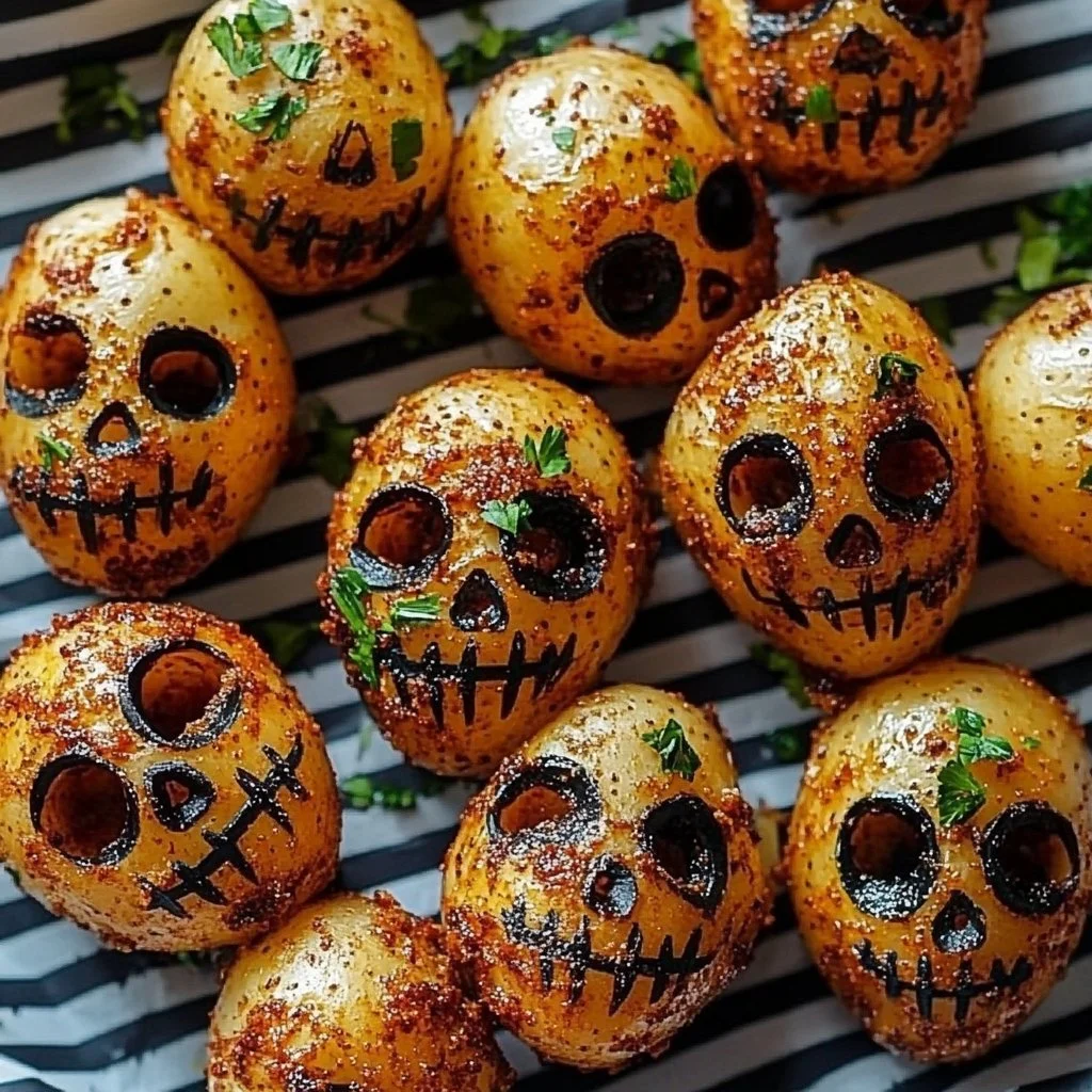 Halloween Skull Potatoes