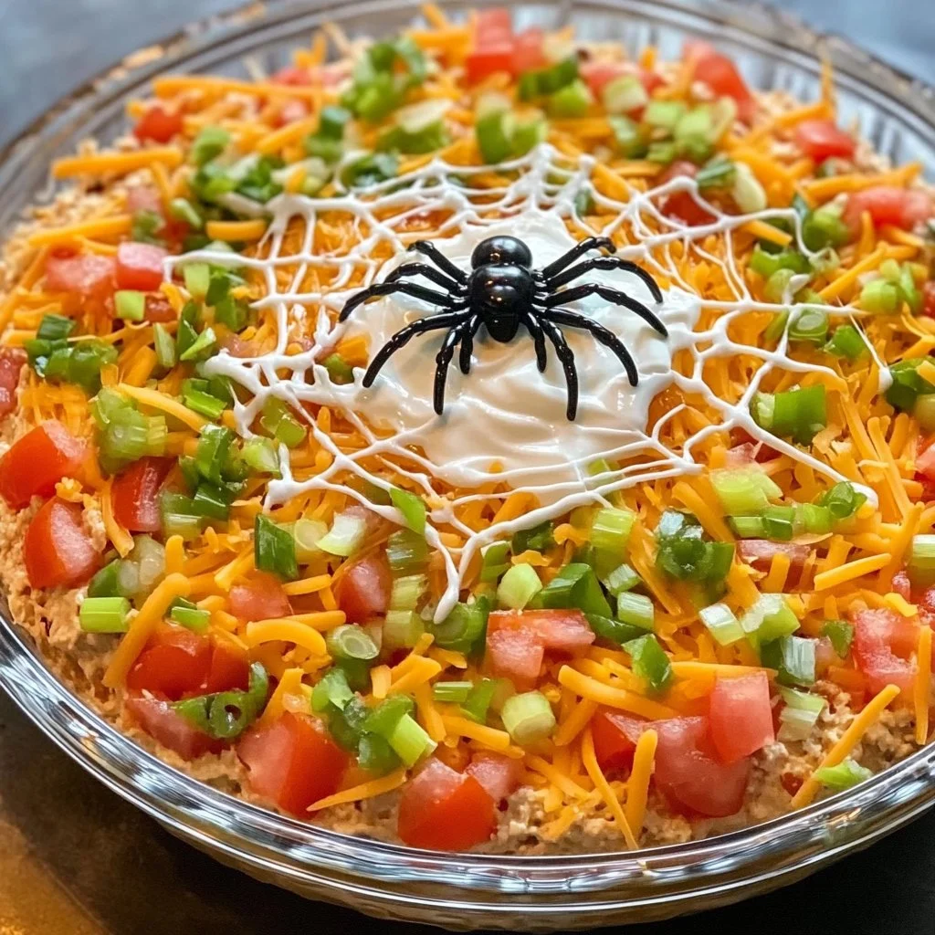 Spooky Halloween Taco Dip