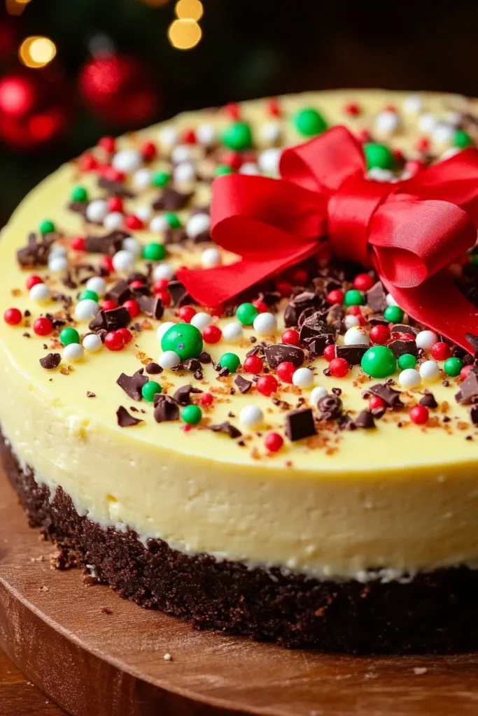 Christmas Sugar Cookie Cheesecake