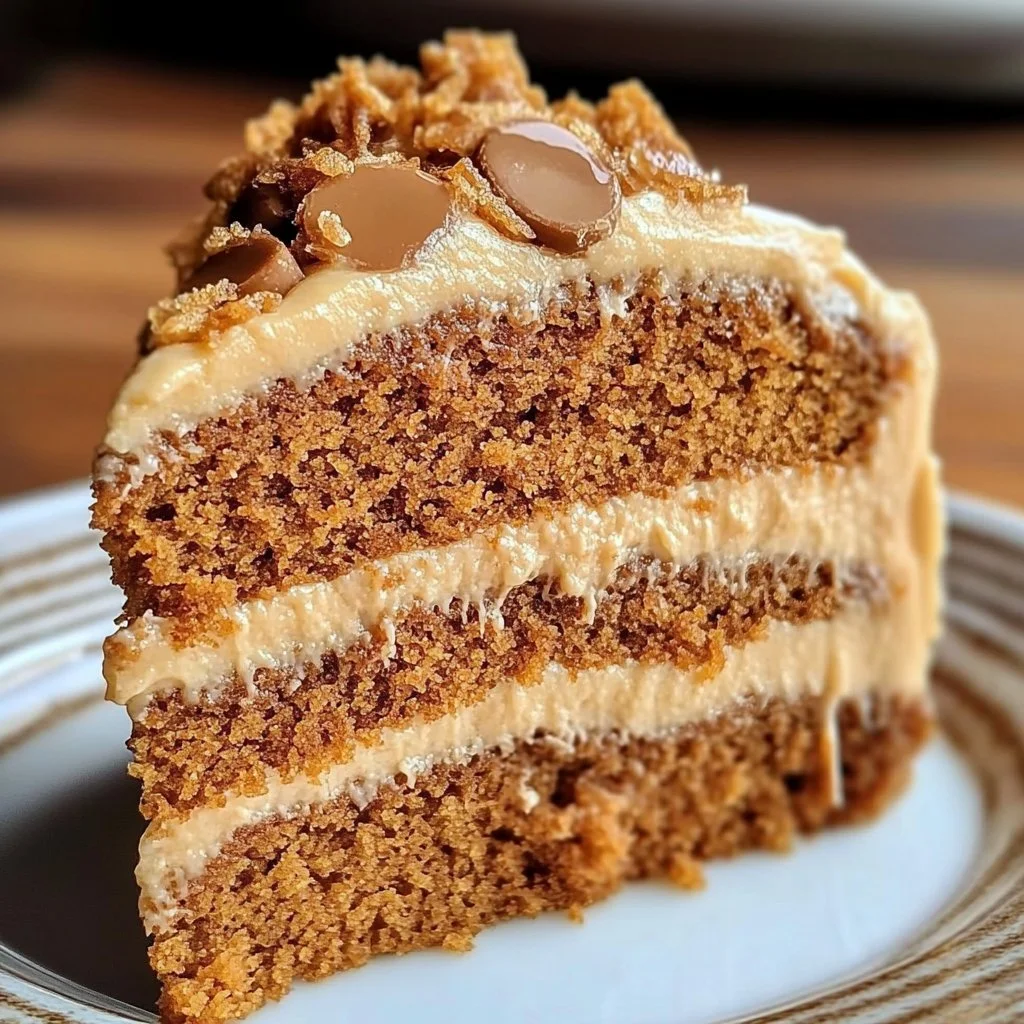 Moist Biscoff Cake Slice