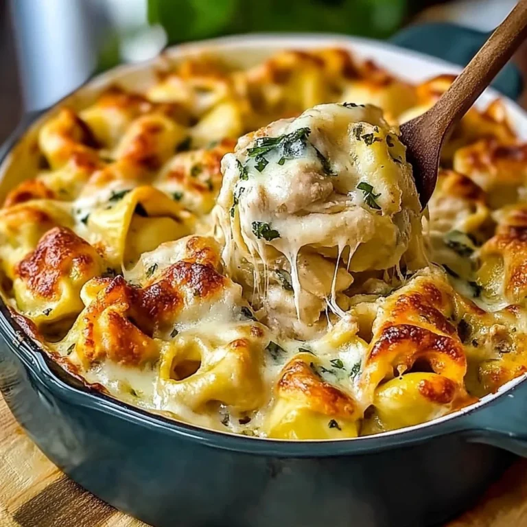 Cheesy Chicken Tortellini Bake
