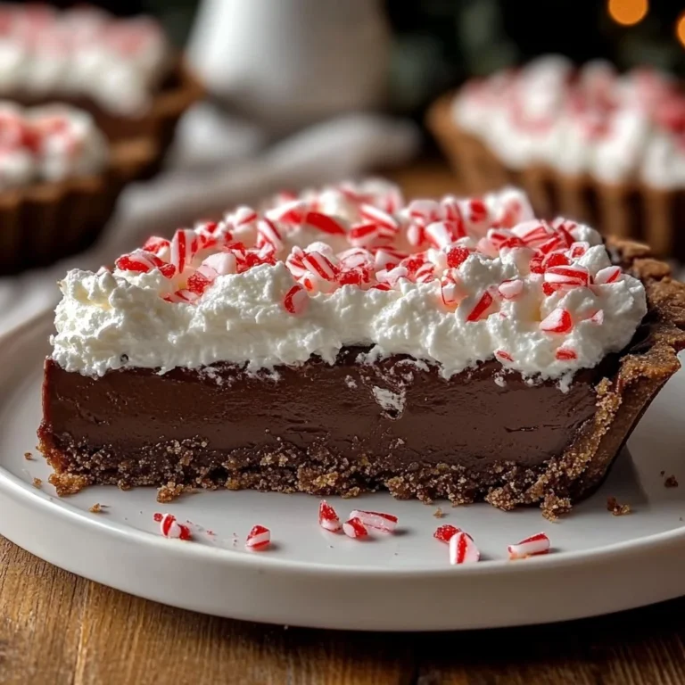 Chocolate Peppermint Christmas Tart