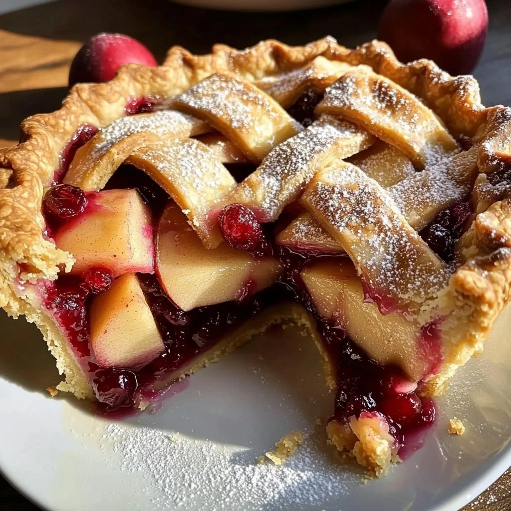 Christmas Apple Cranberry Pie