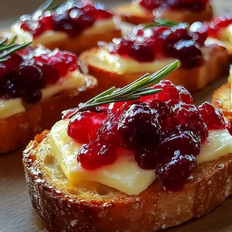 Christmas Crostini with Brie and Cranberry