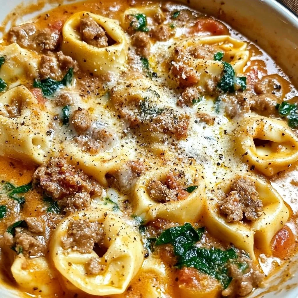 Crockpot Creamy Tortellini
